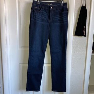 Women LEE flex motion regular fit straight leg mid raise jeans size 12 Long